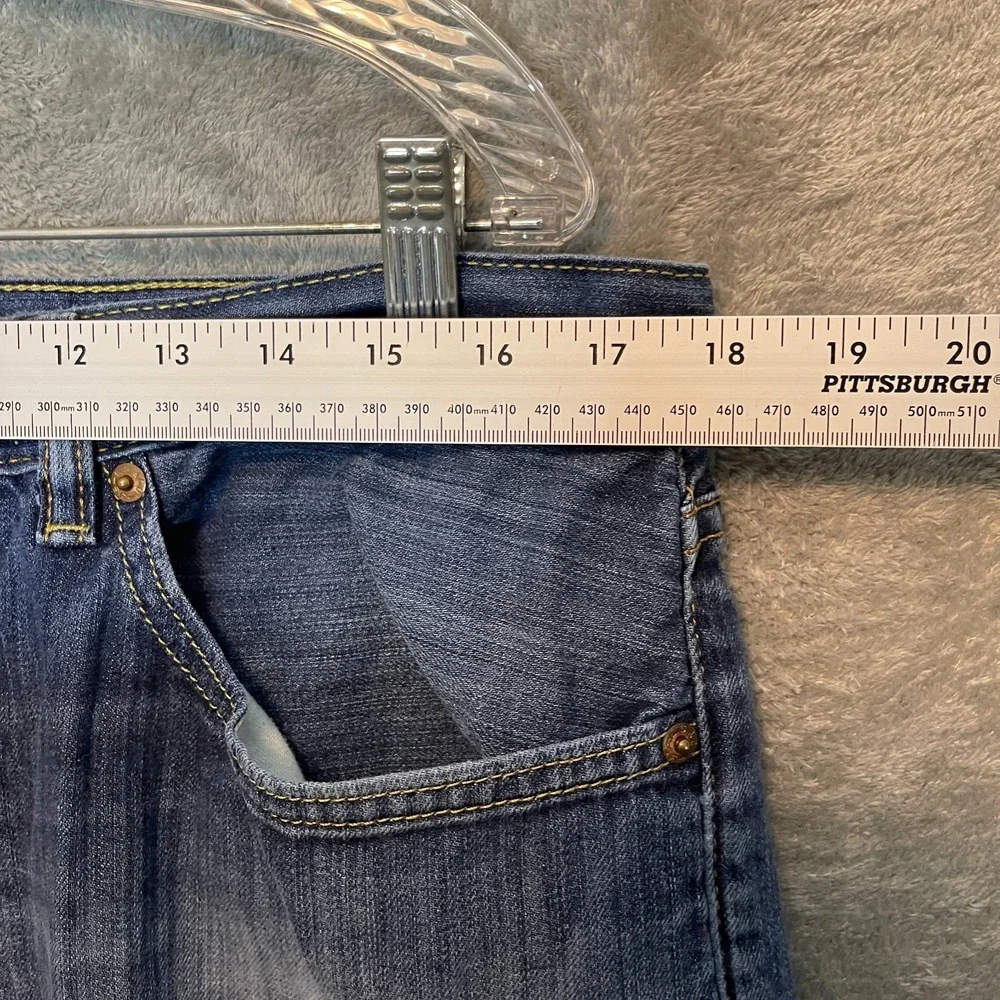 Levis 505 Mens Regular Straight Distressed Jean 36x34 Cotton Classic Casual Blue